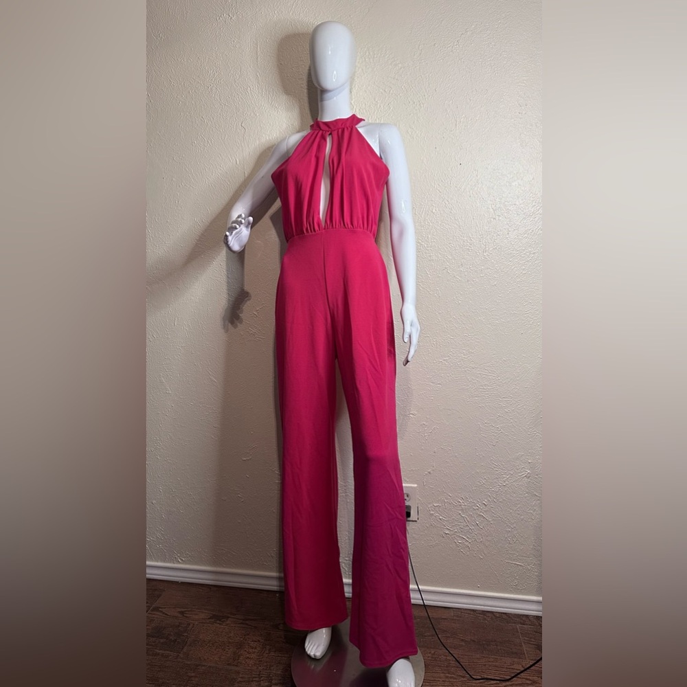 Hot Pink One piece Jumpsuit sz 8